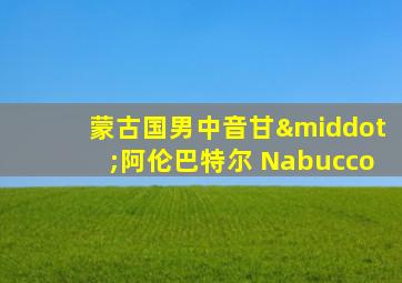 蒙古国男中音甘·阿伦巴特尔 Nabucco